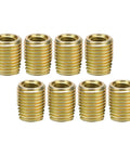 20 Pcs Self Tapping Thread Inserts Made With Tough Carbon Steel And Yellow Zinc Plating For Screw Repair Jobs In Cars Electronics Or Furniture With Vibration Proof Hold That Keeps Things Tight Down No Slipping, displayed in a row.