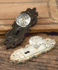 Antique Wall Hanging Door Knob Decor With Hand Painted Finish For That Old School Rustic Vibe, brown and white sets