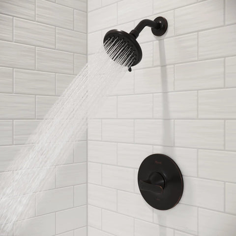 Weller Single Handle Shower Valve Trim Kit In Tuscan Bronze Finish For OX8 Series Pressure Balancing Valve with water flow