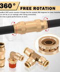 Front view of CheeMuii 76-piece brass DOT air line fittings kit with push-to-connect and NPT adapters