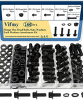 M8-1.25 Flange Bolt Kit 160-Piece with 8mm Bolts, Serrated Flange Nuts, and Washers in Portable Case