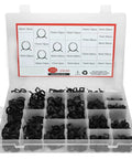 Massive 350 Piece Stainless Steel Spring Hose Clamp Kit For 6 To 19mm Hoses Pro Grade High Pressure Fuel And Air Lines Heavy Duty Clamp Set Versatile Assortment with open case and organized compartments