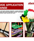 Colorful Zip Ties Pack 1000 Count With Assorted Sizes 4 6 8 And 10 Inches In A Handy Plastic Storage Jar Self Locking Nylon Cable Ties