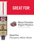 Plastic Bonder Structural Adhesive Syringe Tan 25 ml For Quick Setting Two-Part Urethane Bond On Plastic Surfaces