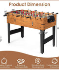 Premium 3 In 1 Game Table Combining Foosball Billiards And Slide Hockey dimensions 48x23x32.5 inches with wooden and metal design.