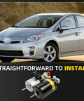 Premium Heavy Duty ABS Brake Booster Pump With No Sweat Direct Bolt On Fitment For Toyota Prius And RAV4 2010 To 2015 shown with vehicle.