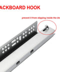Close-up of backboard hook on 6 Pair 20 Inch Undermount Drawer Slides Featuring Soft Close Function for stable drawer installation.