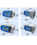 Liquid Flow Meter Turbine Sensor With LCD Display For Diesel Fuel Urea Water 1 Inch To 3 Inch Inline Flow Meter Battery Operated Not Included