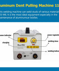 Front view of the Beefy Steel And Aluminum Dent Pulling Machine With 110V Spot Welding Stud Welder, showing controls and indicators.