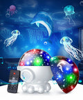 Kids Night Light With Remote And Timer, 360 Degree Rotation Projector With 3 Films, Star Moon Sea And Dino Themes, 17 Light Modes
