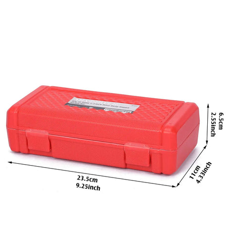 Red storage case for Beefy Four Piece Half Inch Drive Deep Impact Socket Set Six Point CR MO Steel Metric Sizes 32 33 35 36mm