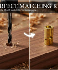 8 Pcs 8mm Solid Brass Hidden Barrel Hinges with Matching Drill Bit and Screws, perfect for crafting wooden jewelry ring boxes