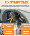 Washer Spring Expansion Removal Tool For Front Load Washers Fits LG Samsung Whirlpool Kenmore And More in use on washer