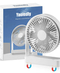 Magnetic Cruise Ship Desk Fan USB C Powered Portable With Strong Magnetic Base 3 Speed Quiet Operation Adjustable Tilt