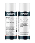 Medium Brown Wood Repair Kit With Stain And Seal Aerosol Duo includes two spray cans for touch ups on hardwood surfaces.