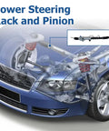 Diagram of power steering rack installation, showing Power Steering Rack And Pinion Replacement 442500C010 For Toyota Tundra And Sequoia 2000 To 2007