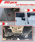 Fender Liner Clip Replacement Kit For Ford Kia Hyundai Elantra Genesis Sonata Santa Fe Mazda 3 Mazda 6 CX7 Bumper Retainer Clips