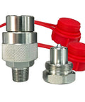 Two Pack Three Eighths NPT Hydraulic Quick Connect Disconnect Couplers 10000 PSI High Pressure Replaces Enerpac C604