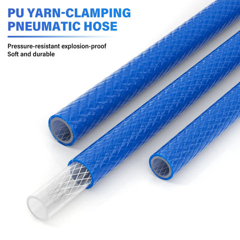 Reinforced Polyurethane Air Tube 8mm OD 10 Meters Blue Oil Resistant Flexible Air Hose For Pneumatic Lines And Fluid Transfer