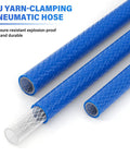 Reinforced Polyurethane Blue Air Hose With 12Mm Outer Diameter, 10 Meter Length, 8Mm Inner Diameter, High Flex, Oil Resistant