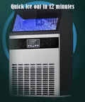 Top Shelf Countertop Nugget Ice Maker Machine With No Sweat Self Cleaning Feature And Whisper Quiet Low Noise Operation Featuring Bright Led Display For Fresh Crisp Drinks Daily showing sleek design and LED display.