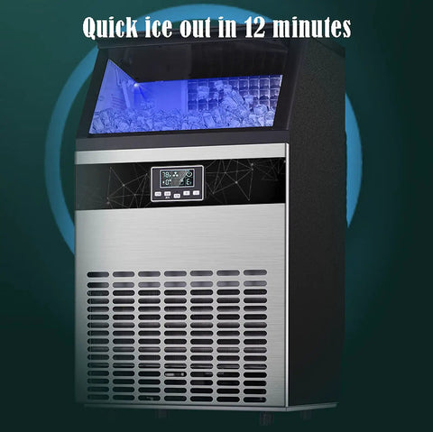 Top Shelf Countertop Nugget Ice Maker Machine With No Sweat Self Cleaning Feature And Whisper Quiet Low Noise Operation Featuring Bright Led Display For Fresh Crisp Drinks Daily showing sleek design and LED display.