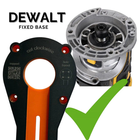 Carbon Fiber Radius Guide Circle Cutting Jig Pro Grade Base Plate For Trim Routers 1.6 To 37 Inch Circles Fits DeWalt DCW600 DWP611