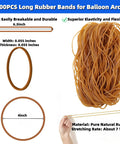 200 stretchy rubber bands for balloon arches, showcasing size and flexibility, part of 10 Pack Transparent Balloon Arch Clips For Effortless Balloon Garlands And Backdrops With 200 Stretchy Rubber Bands, Quick Assembly For Birthday Parties, Weddings, Photo Studio And Diy Craft Decor.