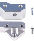 Aluminum Knock Sensor Relocation Bracket Kit Fits 1997-2007 GM Gen III LS V8 Engines with brackets and mounting bolts.