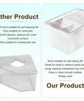 Comparison of pet housing styles: left shows unsuitable small pet product, right features Rock Solid Lab Mouse Cage For Rat Breeding With Bulletproof Wire Lid.