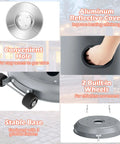 Details of Propane Outdoor Patio Heater 50,000 BTU With Instant Heat, wheel mobility, reinforced base, and burner parts.