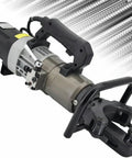 Heavy Duty Handheld Electric Hydraulic Rebar Bender Powered By 1800W Motor for bending 8 to 32 mm steel rods at construction sites.
