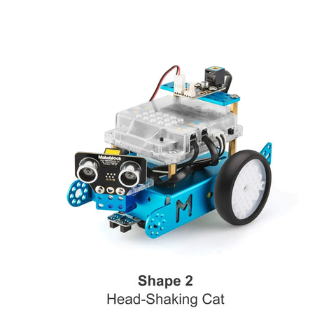 Three In One Servo Pack For mBot Upgrade Turns Your Bot Into A Dancing Cat, A Head Shaking Cat, Or A Light Emitting Cat With Easy To Follow Assembly Guide And Quick Setup Ideal For STEM Projects And Makers., head-shaking cat mBot robot