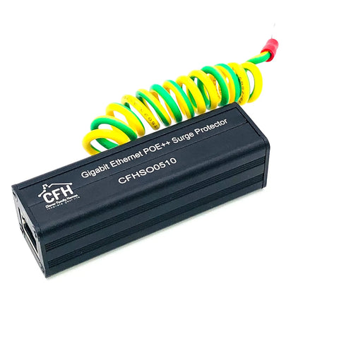 Gigabit Ethernet Surge Protector Kit With CAT 6a Jumper Cable And Ground Wire Keeps Your Network Gear Safe From Surges