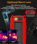 Pro-Grade Thermal Imaging Camera With Macro Lens, 256x192 IR Sensor, PCB inspection display