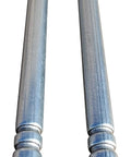 Heavy Duty Grooved Conveyor Rollers 2 Pack 1.9 Inch By 24 Inch Between Frame Galvanized Steel, detailed view of rollers.