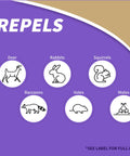 Repels All Animal Repellent Ready To Use Spray 32 Oz Outdoor Yard Garden Pest Barrier list of animals deterred: deer, rabbits, squirrels, raccoons, voles, moles