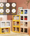 No Sweat Large Plastic Storage Bins With Secure Lids Fold Flat Stacking Organizers For Dorms Home Offices And Closets, colorful stacked bins with visible contents.