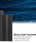 Morse Code Keyer Transmitter For Shortwave CW With Auto Memory, Paddle Keyer beside digital wave illustration