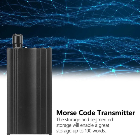 Morse Code Keyer Transmitter For Shortwave CW With Auto Memory, Paddle Keyer beside digital wave illustration