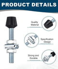 Two Pack Rubber Head Toggle Clamps M8x70mm Carbon Steel Zinc Plated For Boxes, Cabinets, And Doors Includes Screws And Washers Built Tough For Quick Install And Secure Hold, zinc plated clamp with rubber head