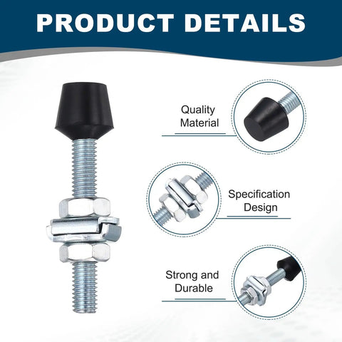 Two Pack Rubber Head Toggle Clamps M8x70mm Carbon Steel Zinc Plated For Boxes, Cabinets, And Doors Includes Screws And Washers Built Tough For Quick Install And Secure Hold, zinc plated clamp with rubber head