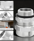 Two Pack Stainless Steel Cable Gland Quarter Inch NPT Waterproof And Rust Proof Adjustable Cable Gland Protectors, close-up