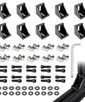 10 Sets Black 4040 Aluminum Extrusion Corner Bracket Kit With 10 Corner Brackets 20 M6 Spring T Nuts And Hex Screws Plus 1 Ball End Hex Wrench