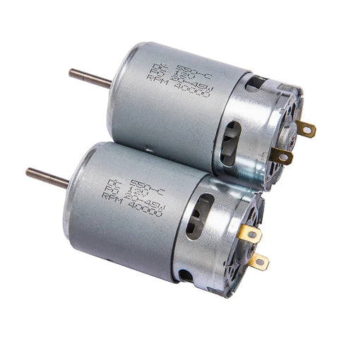 Two Pack Universal RS550 12V Electric Motor With 40000 RPM High Speed Drive for RC Cars and Ride On Toys