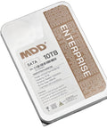 10TB 7200 RPM Enterprise Hard Drive with 256MB Cache, SATA 6Gbps 3.5 Inch, Renewed Beefy High Density Storage Made for Hyperscale Data Centers and Peak Performance, angled view
