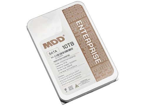 10TB 7200 RPM Enterprise Hard Drive with 256MB Cache, SATA 6Gbps 3.5 Inch, Renewed Beefy High Density Storage Made for Hyperscale Data Centers and Peak Performance, angled view