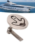 Beefy Stainless Steel Boat Hatch Latch Flush Pull With Large Ring Handle 61x57mm Marine Yacht Hardware for deck boards