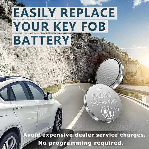 Volkswagen Key Fob Battery Replacement Kit CR2032 Battery 2 Pack Easy DIY Swap For Jetta Tiguan Atlas Passat Golf Beetle