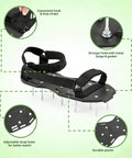 Lawn Aerator Shoes With Hook And Loop Straps Heavy Duty Spiked Sandals For Lawn Aeration Easy Installation Durable Footwear For Garden And Patio One Size Fits All showing design details